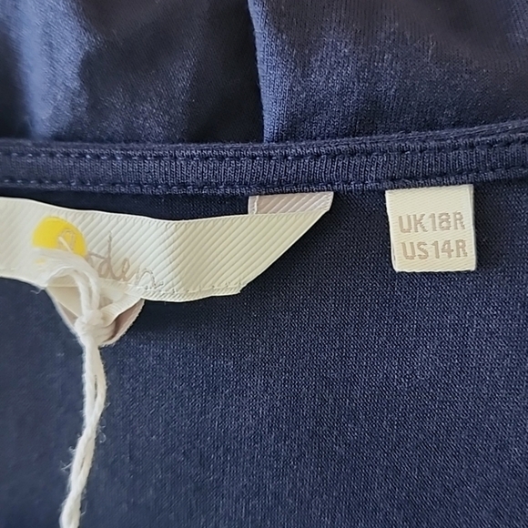 NWT Boden Empire Waist V Neck Jersey Maxi Dress In Navy Size 14 Regular - Picture 6 of 8